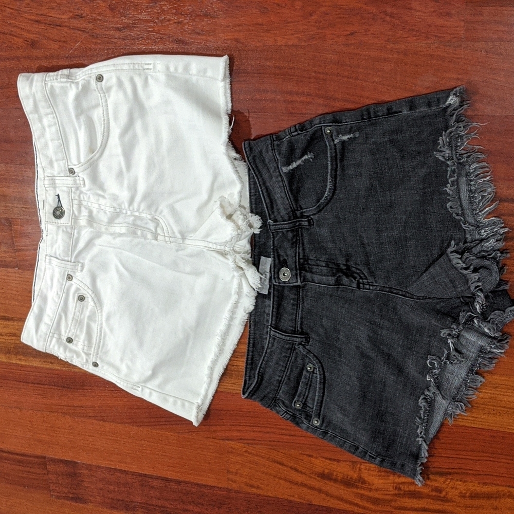 Two Pairs of jean shorts size 27 - Free People and Wild Pearl
